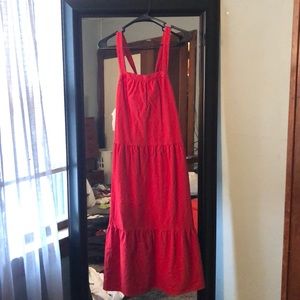 super cute red maxi dress
